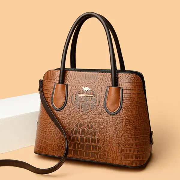 Vintage style croc embossed women tote bag - Image 18