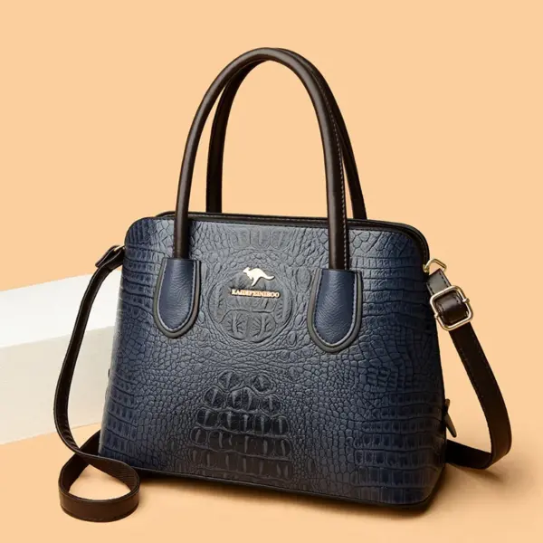 Vintage style croc embossed women tote bag - Image 19