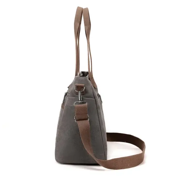 Women canvas high quality vintage shoulder tote bag - Image 3