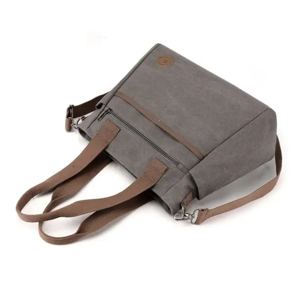 Women canvas high quality vintage shoulder tote bag - Image 4