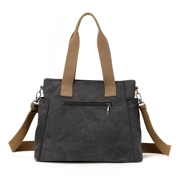 Women canvas high quality vintage shoulder tote bag - Image 9
