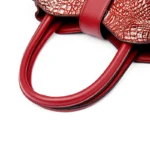 Croc embossed pattern elegant tote handbag - Image 8