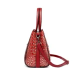 Croc embossed pattern elegant tote handbag - Image 3