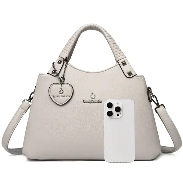 Soft leather elegant handle women tote handbag - Image 5