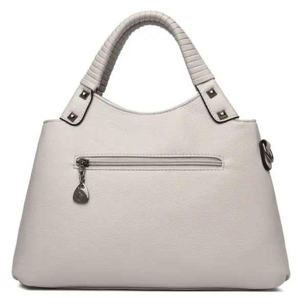 Soft leather elegant handle women tote handbag - Image 7