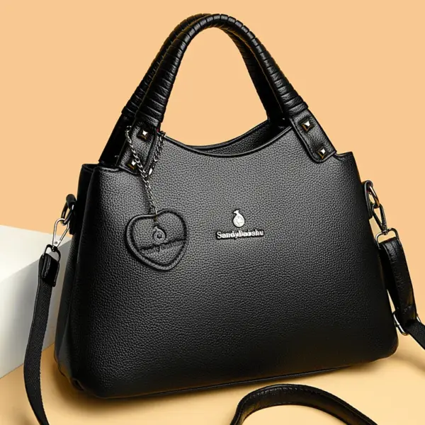 Soft leather elegant handle women tote handbag - Image 12