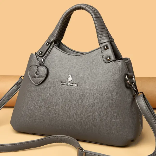 Soft leather elegant handle women tote handbag - Image 16