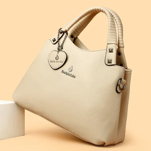 Soft leather elegant handle women tote handbag - Image 18