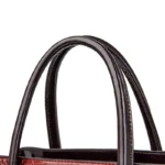Vintage bright leather croc embossed women handbag - Image 5