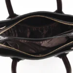 Vintage bright leather croc embossed women handbag - Image 14