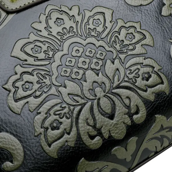 Vintage classic flower embossed pattern handbag - Image 8