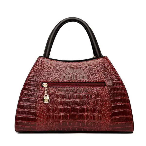 Vintage croc embossed women stylish handbag - Image 4
