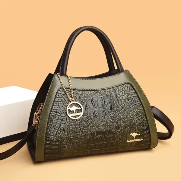 Vintage croc embossed women stylish handbag - Image 11