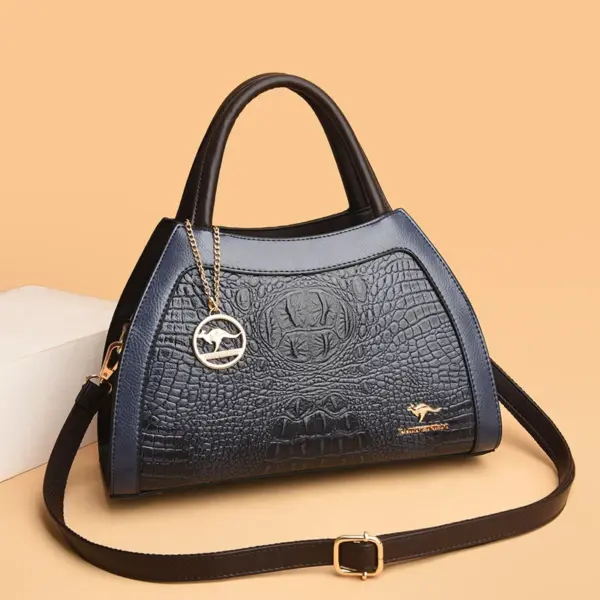 Vintage croc embossed women stylish handbag - Image 12