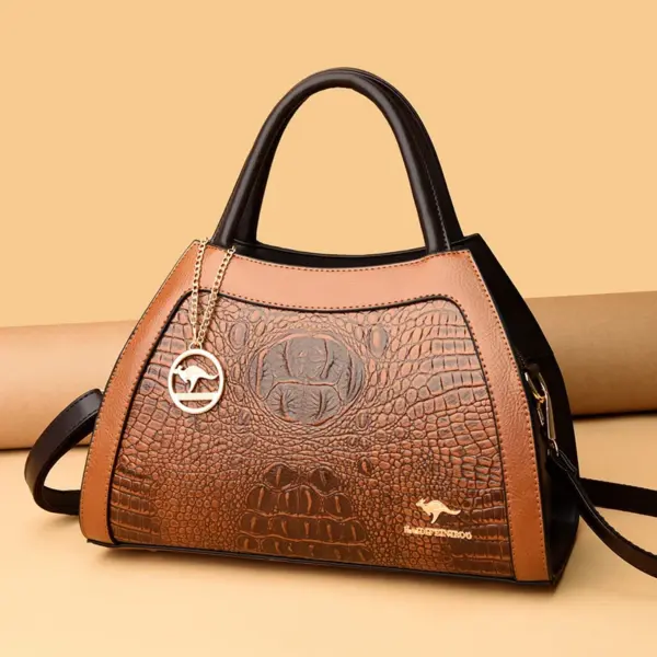 Vintage croc embossed women stylish handbag - Image 14