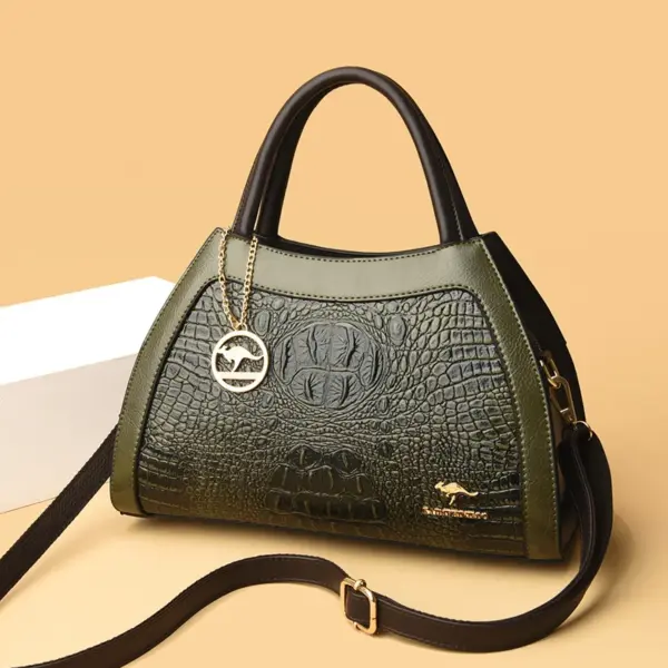 Vintage croc embossed women stylish handbag - Image 15