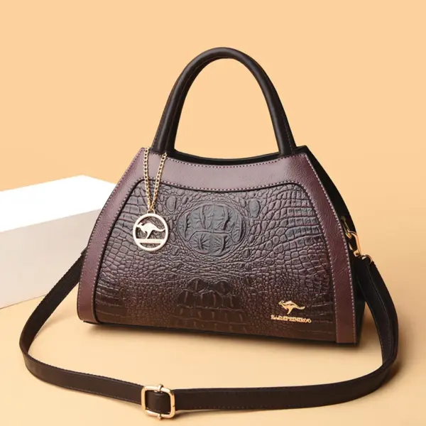 Vintage croc embossed women stylish handbag - Image 16