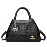 Vintage croc embossed women stylish handbag