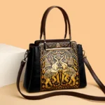 Vintage embossed design designer tote bag - Image 9