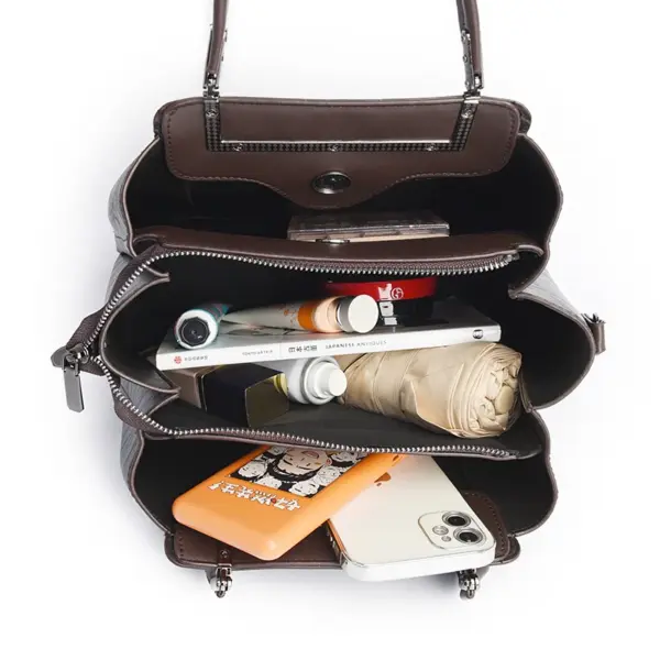 Vintage embossed design designer tote bag - Image 14