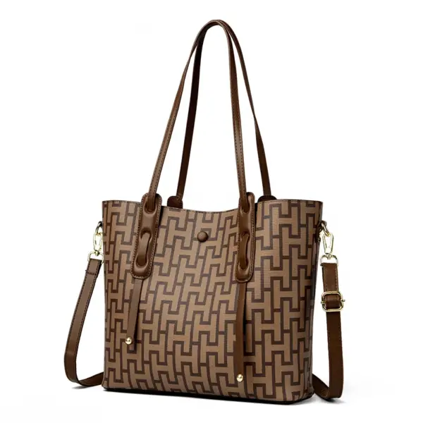 Classic Vintage Plaid Luxury Tote Bag - Image 4