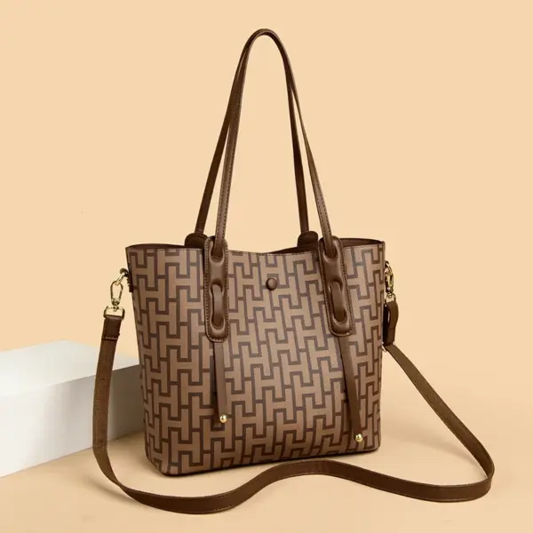 Classic Vintage Plaid Luxury Tote Bag - Image 7