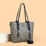 Classic Vintage Plaid Luxury Tote Bag - Image 9