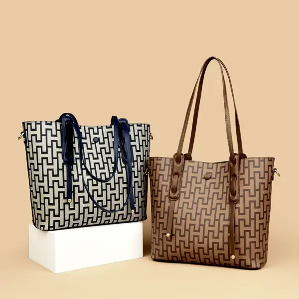 Classic Vintage Plaid Luxury Tote Bag - Image 13