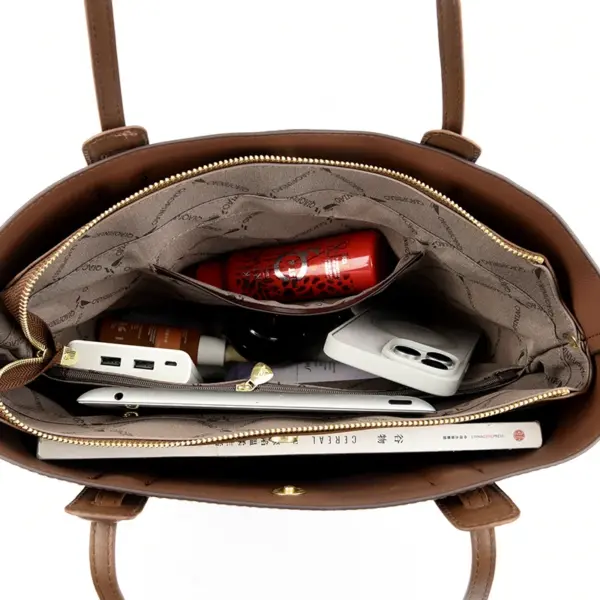 Classic Vintage Plaid Luxury Tote Bag - Image 15