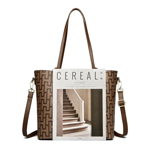 Classic Vintage Plaid Luxury Tote Bag - Image 2