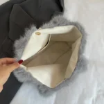 Soft faux fur shoulder tote bag - Image 14
