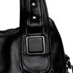 Soft leather women elegant shoulder tote bag - Image 5