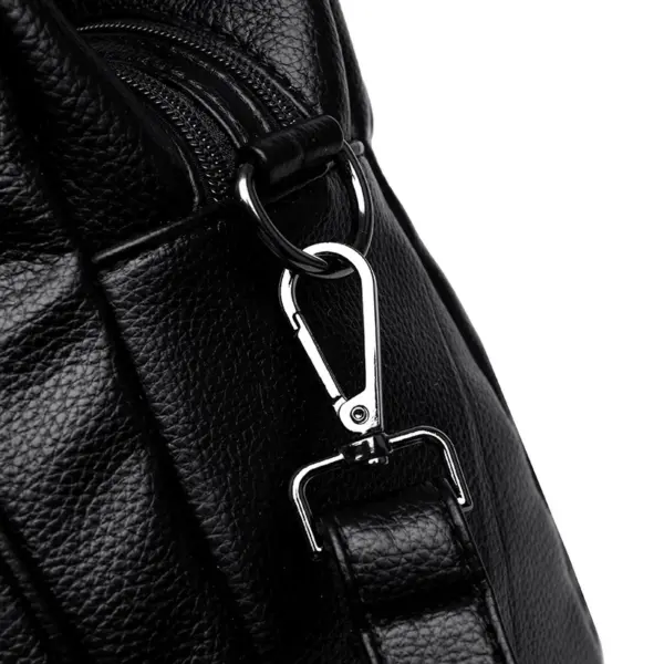 Soft leather women elegant shoulder tote bag - Image 8