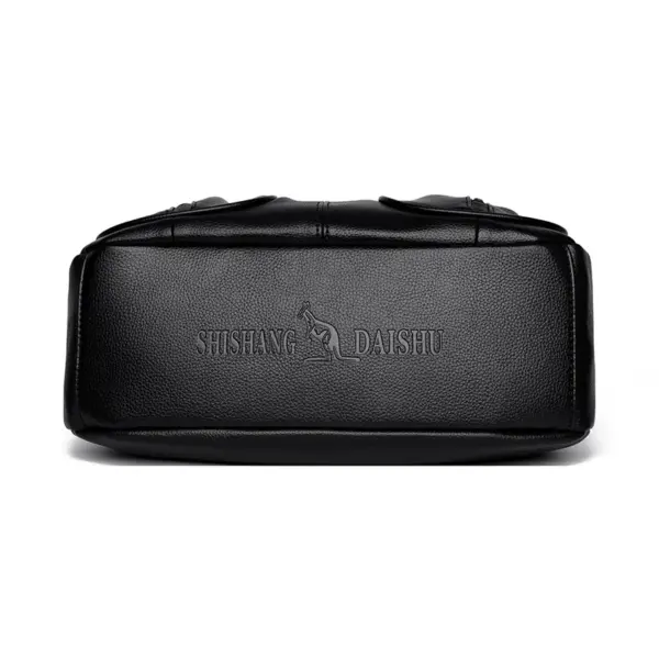 Soft leather women elegant shoulder tote bag - Image 9