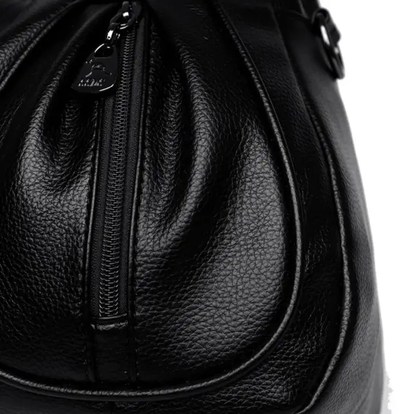 Soft leather women elegant shoulder tote bag - Image 10