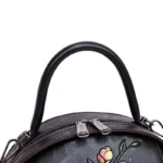 Flower printing round  pattern handbag - Image 8