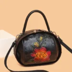Flower printing round  pattern handbag - Image 12