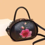 Flower printing round  pattern handbag - Image 14
