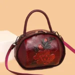 Flower printing round  pattern handbag - Image 15