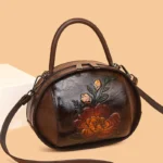 Flower printing round  pattern handbag - Image 16