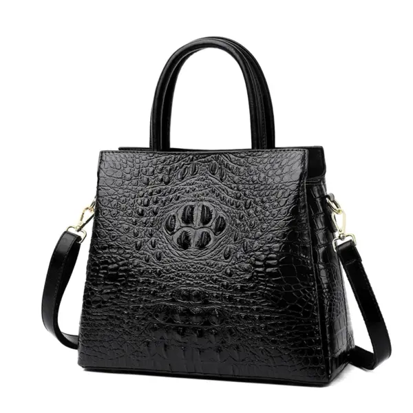 Large capacity croc embossed shoulder tote bag - Image 8