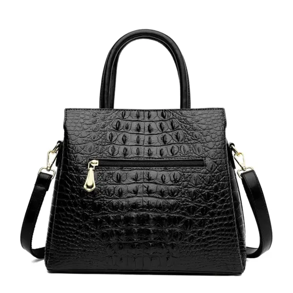 Large capacity croc embossed shoulder tote bag - Image 10