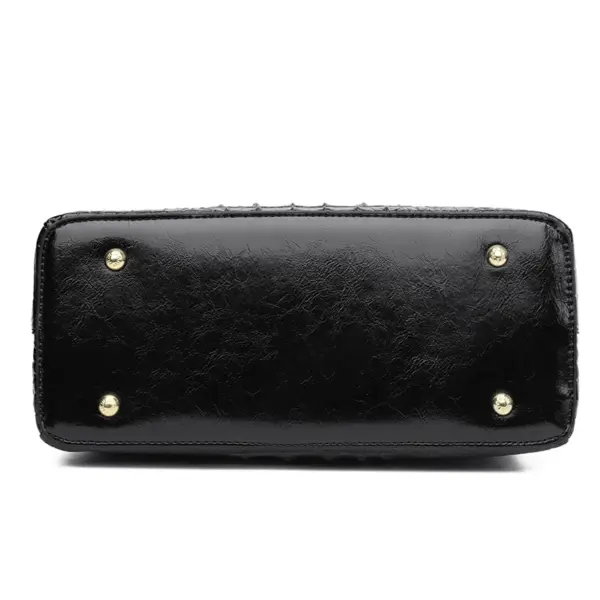 Large capacity croc embossed shoulder tote bag - Image 11