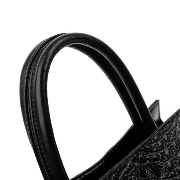 Large capacity croc embossed shoulder tote bag - Image 12