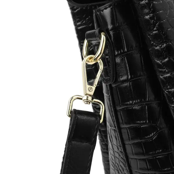 Large capacity croc embossed shoulder tote bag - Image 13