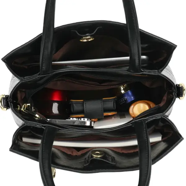 Large capacity croc embossed shoulder tote bag - Image 16