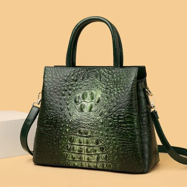 Large capacity croc embossed shoulder tote bag - Image 20