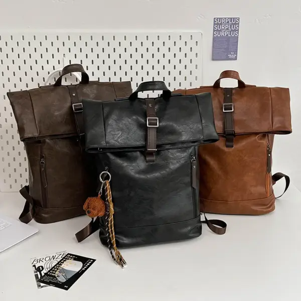 Vintage large capacity high quality backpack - Image 2