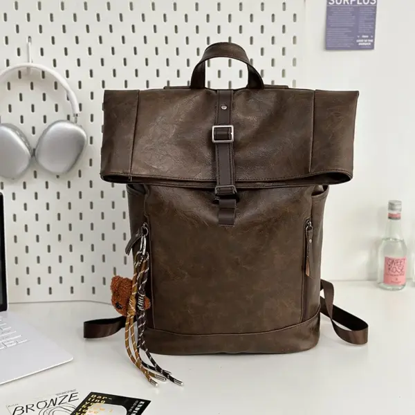 Vintage large capacity high quality backpack - Image 3