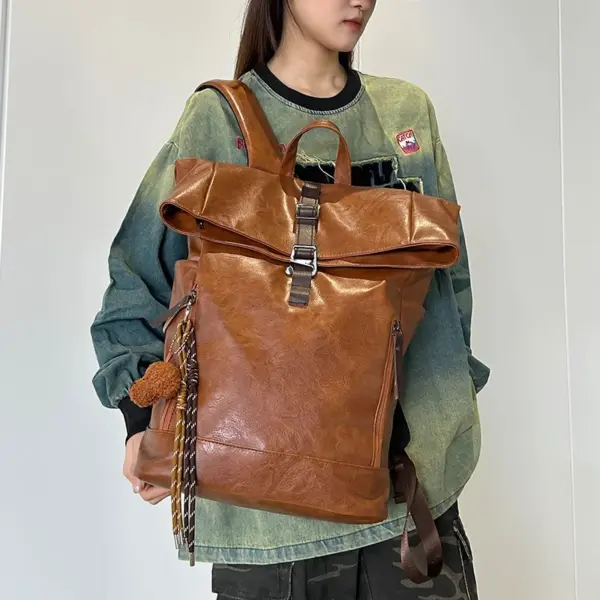 Vintage large capacity high quality backpack - Image 17